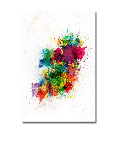 Michael Tompsett Ireland Paint Splashes Canvas Art