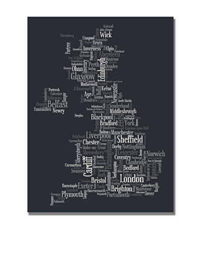 Michael Tompsett UK Font Cities Canvas Art