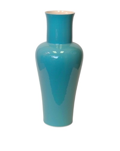 Middle Kingdom Medium Lover Vase, Light Rose/Turquoise