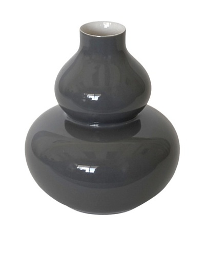 Middle Kingdom Mini Double Gourd Vase, Steel Grey