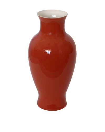 Middle Kingdom Mini Pear Vase, Coral Red