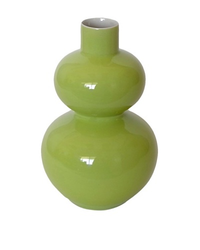 Middle Kingdom Mini Double Lobed Vase, Apple Green