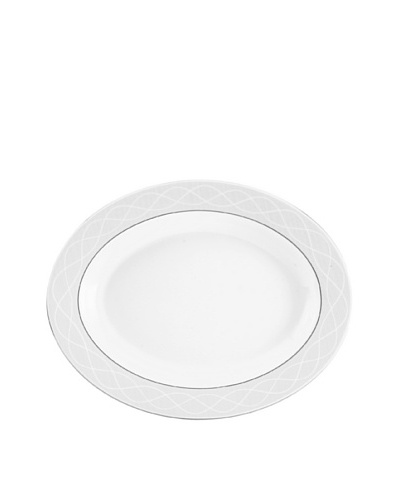 Mikasa Pearl Elegance 14″ Oval Platter, Off-White