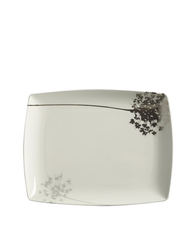 Mikasa Floral Silhouette Rectangular Platter, 10.5 x 13.25