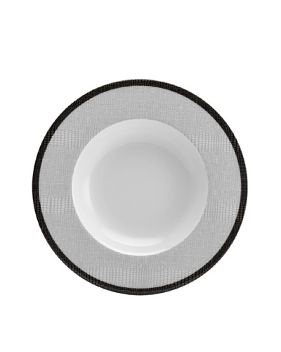 Mikasa Wild Croc Rimmed Soup Bowl, White/Grey