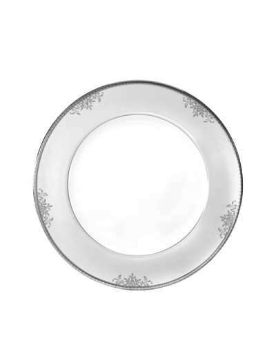 Mikasa Floral Elegance 12″ Round Buffet Platter, White/Platinum