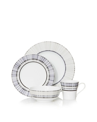 Mikasa 4-Piece Medley Place Setting, White/Blue