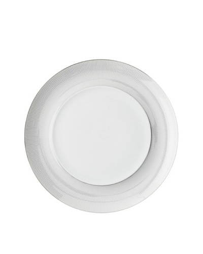 Mikasa 12 Round Platinum Shimmer Platter, White/Platinum