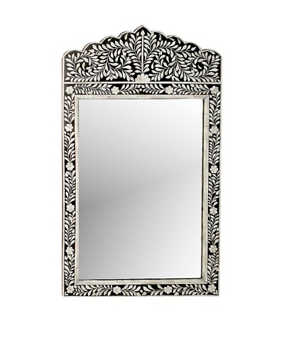 Mili Designs Crown Bone Inlay Big Mirror, Black