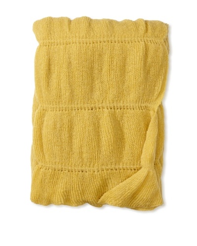 Mili Designs Ruffle Throw, Sulphur, 51 x 71