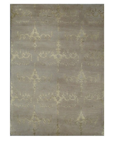 Mili Designs NYC Seafoam Brocade Rug, 5' x 8'