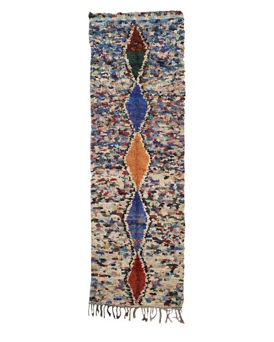Mili Designs NYC Boucherouite Rug, Multi, 3' 2 x 10' Runner