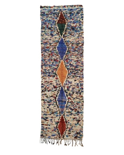 Mili Designs NYC Boucherouite Rug, Multi, 3′ 2″ x 10′ Runner