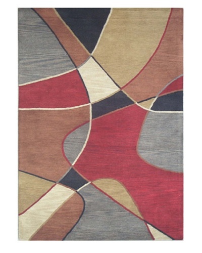 Mili Designs NYC Oval Patterned Rug, Multi, 5′ x 8′