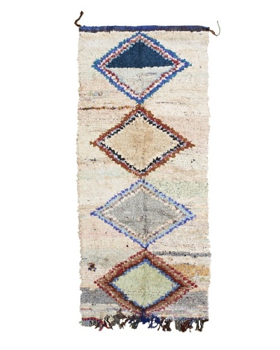 Mili Designs NYC Boucherouite Rug, Multi, 3′ 5″ x 7′ 7″ Runner