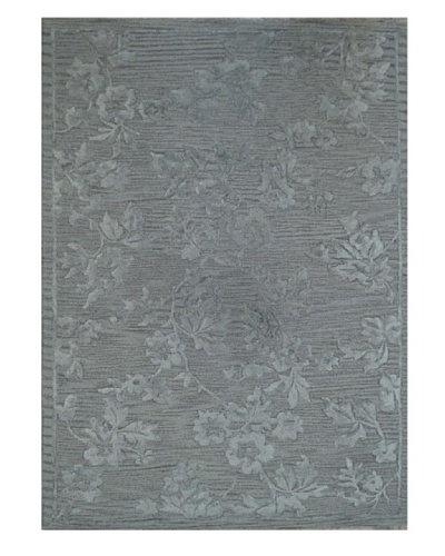 Mili Designs NYC Gray Rosy Rug, 5' x 8'