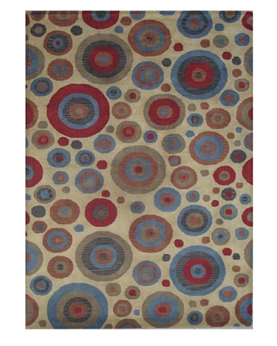 Mili Designs NYC Circles Patterned Rug, Multi, 5' x 8'