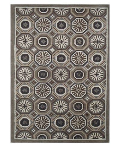 Mili Designs NYC Floral Tile Rug, 5′ x 8′