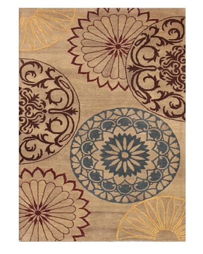 Mili Designs NYC Paisley Patterned Rug, Beige/Multi, 5′ x 8′