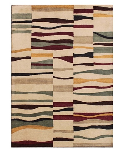 Mili Designs NYC Geo Patterned Rug, Cream/Multi, 5' x 8'