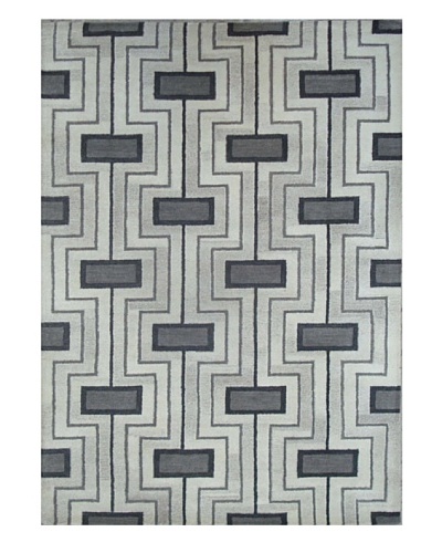 Mili Designs NYC Gray Geo Rug, 5' x 8'