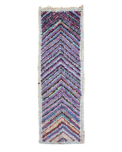 Mili Designs NYC Boucherouite Rug, Multi, 3′ x 9′ 3″ Runner