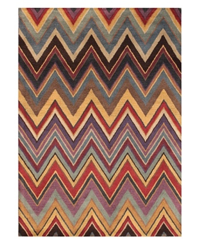 Mili Designs NYC Colorful Zig Zag Rug, 5' x 8'