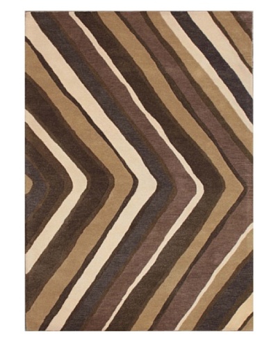 Mili Designs NYC V Patterned Rug, Tan/Multi, 5′ x 8′