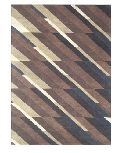 Mili Designs NYC Lightning Patterned Rug, Brown/Multi, 5' x 8'