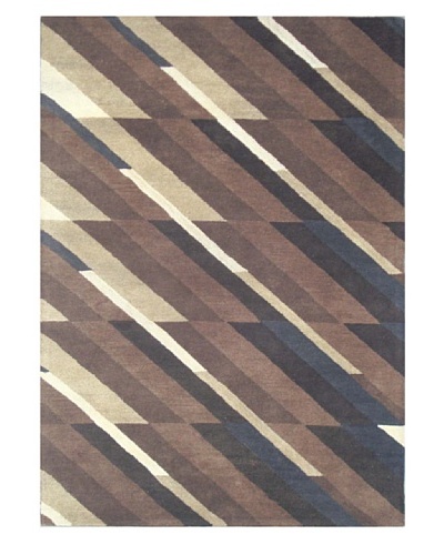 Mili Designs NYC Lightning Patterned Rug, Brown/Multi, 5′ x 8′