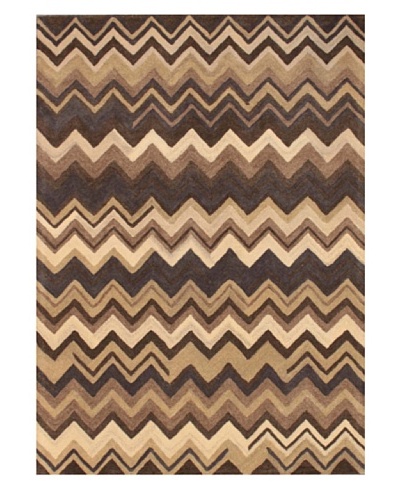 Mili Designs NYC Zigzag Patterned Rug, Multi, 5′ x 8′