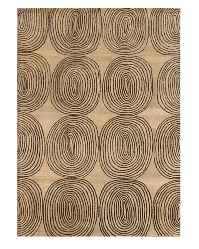 Mili Designs NYC Lined Circles Rug, 5' x 8'