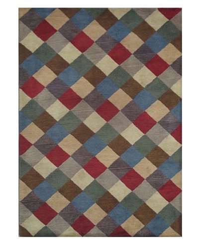 Mili Designs NYC Criss Cross Patterned Rug, Multi, 5′ x 8′