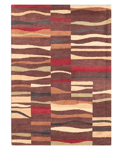 Mili Designs NYC Floral Patterned Rug, Brown/Multi, 5′ x 8′