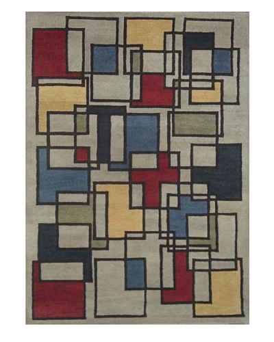 Mili Designs NYC Cubes Rug, 5′ x 8′