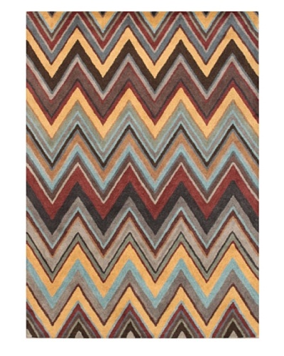 Mili Designs NYC Colorful Zig Zag Rug, 5' x 8'