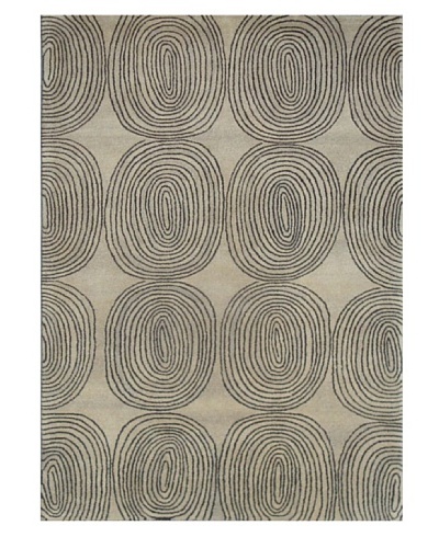 Mili Designs NYC Circular Lines Rug, 5' x 8'