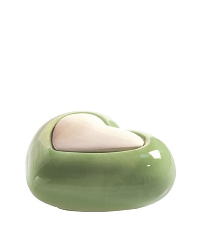 Millefiori Milano Porcelain Heart Diffuser, Green