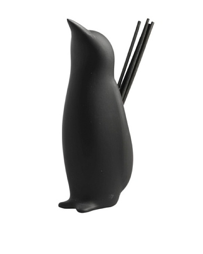 Millefiori Milano Ceramic Penguin Diffuser, Matte Black