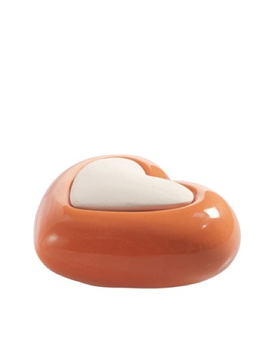 Millefiori Milano Porcelain Heart Diffuser, Orange