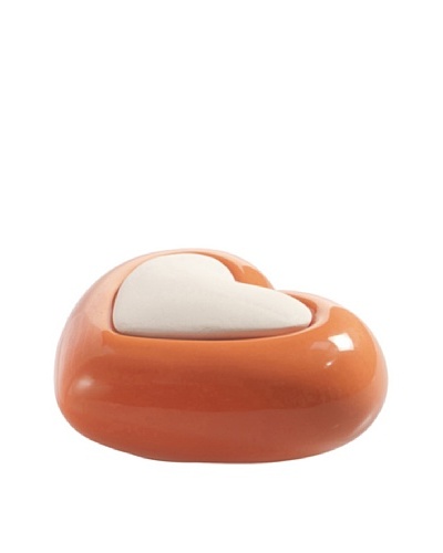 Millefiori Milano Porcelain Heart Diffuser, Orange