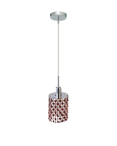 Mini Crystal Collection Round Pendant, Bordeaux