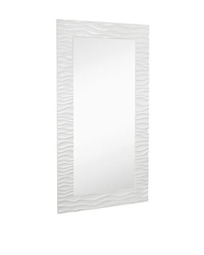 Majestic Mirrors Waves Mirror, White, 82″ x 44″