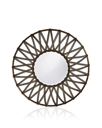 Lucy Mirror, Antique Silver/Black