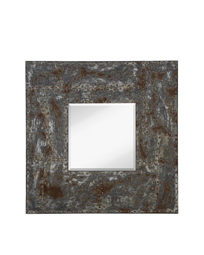 Majestic Mirrors Rivet Mirror, Steel, 36″ x 36″