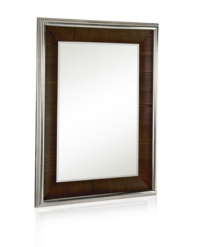 Majestic Mirrors Walnut Veneer with Nickel Mirror