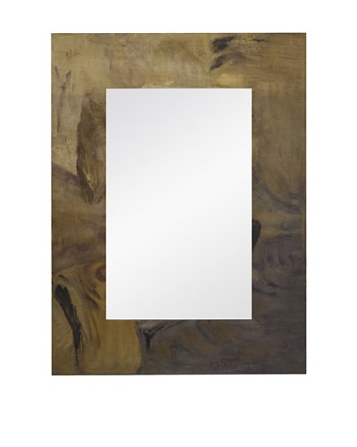 Majestic Mirrors Hand-Painted Mirror, Earth, 40″ x 30″