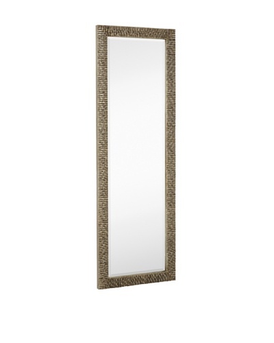 Majestic Mirrors Hatched Mirror, Silver, 72″ x 24″