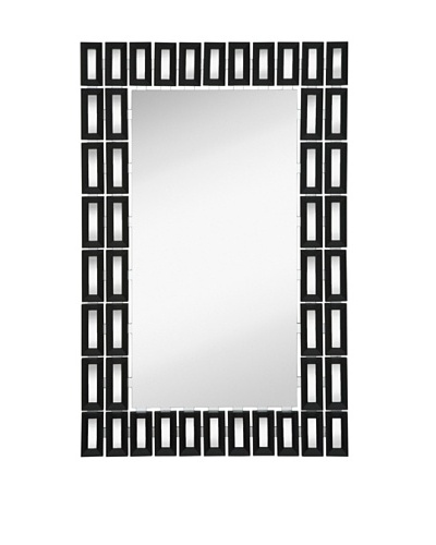 Majestic Mirrors Block Mirror, Black, 48 x 31