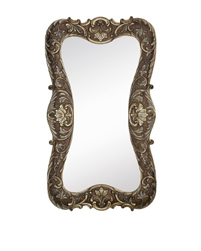 Majestic Mirrors Shaped Mirror, Antique Silver, 70″ x 40″